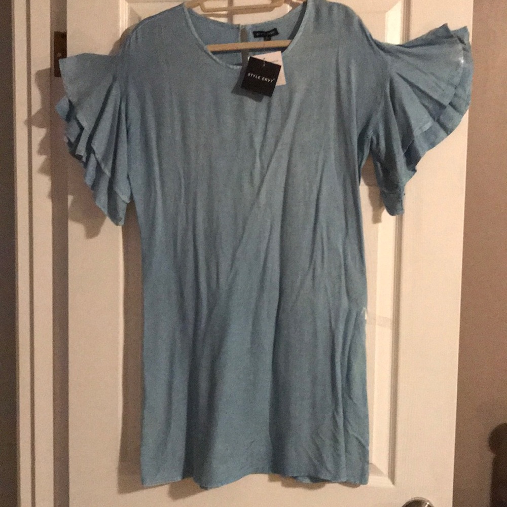 NWT Style Envy denim color dress Size M